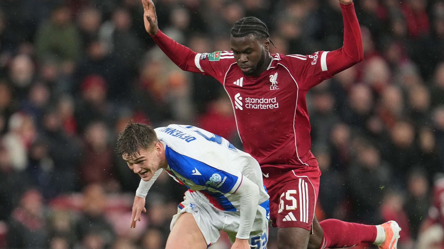 BBC pundit spots Virgil van Dijk’s gesture moments after Liverpool teen Amara Nallo sent off for second time