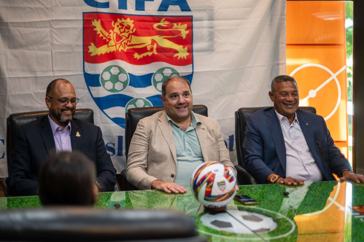 Cayman showcases its football vision to CONCACAF president