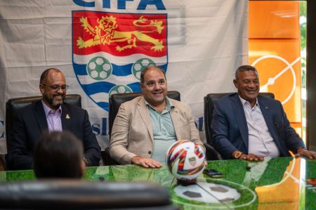 Cayman showcases its football vision to CONCACAF president
