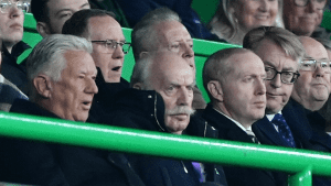 Celtic supremo Dermot Desmond spotted at Parkhead as he’s sighted for first time since stinging Brendan Rodgers blast