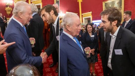 Ex-Arsenal star now worth £10billion meets King Charles at Buckingham Palace after major career change