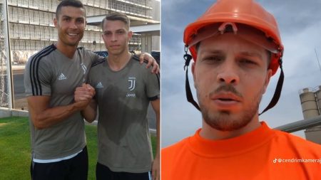 Ex-footie star who played at Juventus with Cristiano Ronaldo goes viral after being seen working at construction site