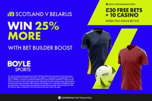 Get £40 in free bets with BOYLE Sports, plus 25% boost on your winnings
