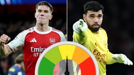 Gyokeres back on target with deadly double as Gabriel excels but David Raya has rare off night Gyokeres back on target with deadly double as Gabriel excels but David Raya has rare off night