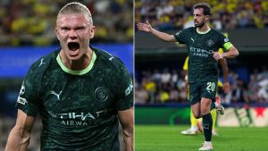 Haaland equals Ronaldo record as unbeaten visitors climb to fifth in Champions League table