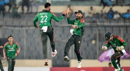 Hossain decimates Windies’ top order as Bangladesh draws first blood Hossain decimates Windies’ top order as Bangladesh draws first blood