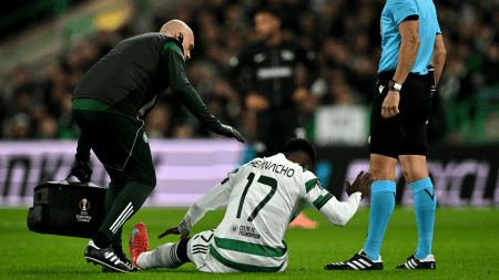 Huge blow for Celtic as TWO key stars go off injured and Brendan Rodgers left with major striker concerns