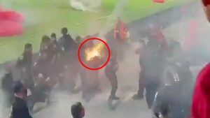 Huge derby clash abandoned before kick-off due to ‘risk to human lives’ as ‘police officers injured and stones thrown’