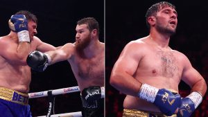 ‘I am NOT finished’ – Brave Dave Allen chokes back tears after punishing defeat as Makhmudov calls out Anthony Joshua