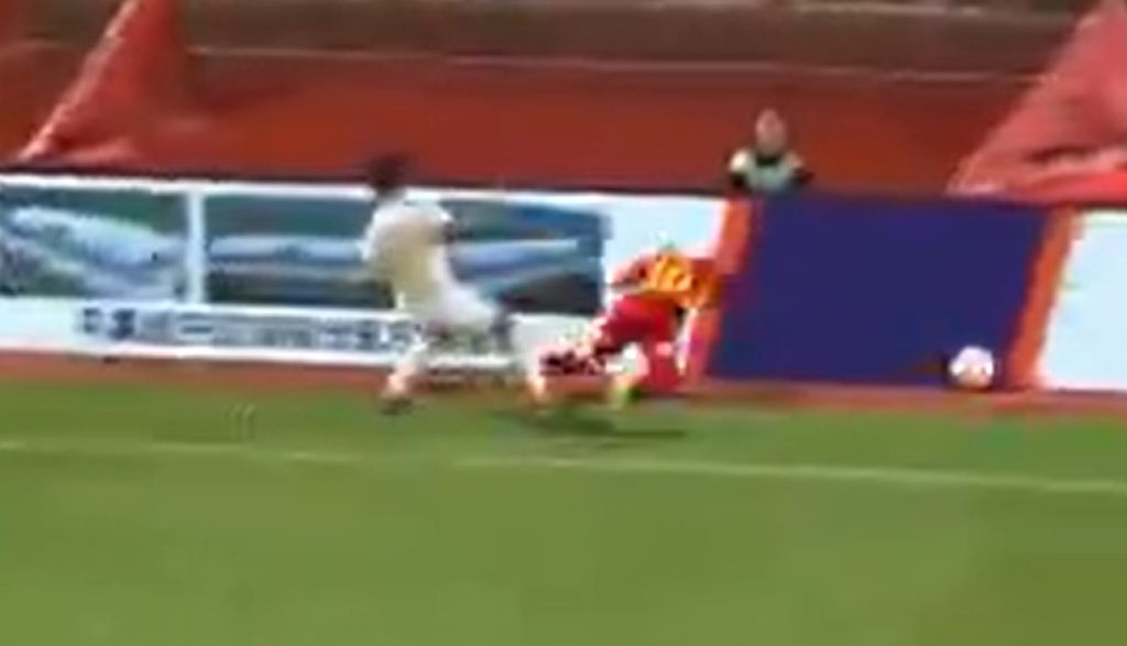 International footballer, 31, breaks neck in horror collision with hoarding as club say he’s at ‘high risk of paralysis’