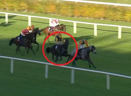 Jockey banned and winning owners stripped of £23,000 after ‘violent’ end to race Jockey banned and winning owners stripped of £23,000 after ‘violent’ end to race