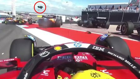 Lewis Hamilton’s life ‘saved’ by Halo as shocking onboard video captures crash debris strike in US GP Sprint