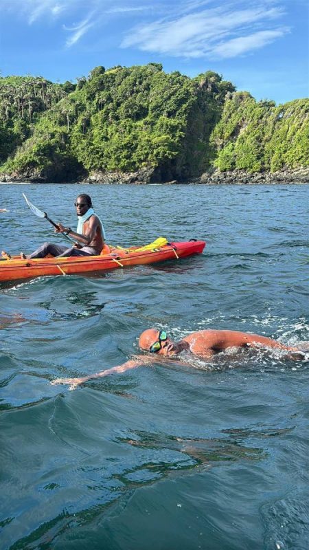 Procope continues marathon swim, thanks supporters during break Procope continues marathon swim, thanks supporters during break