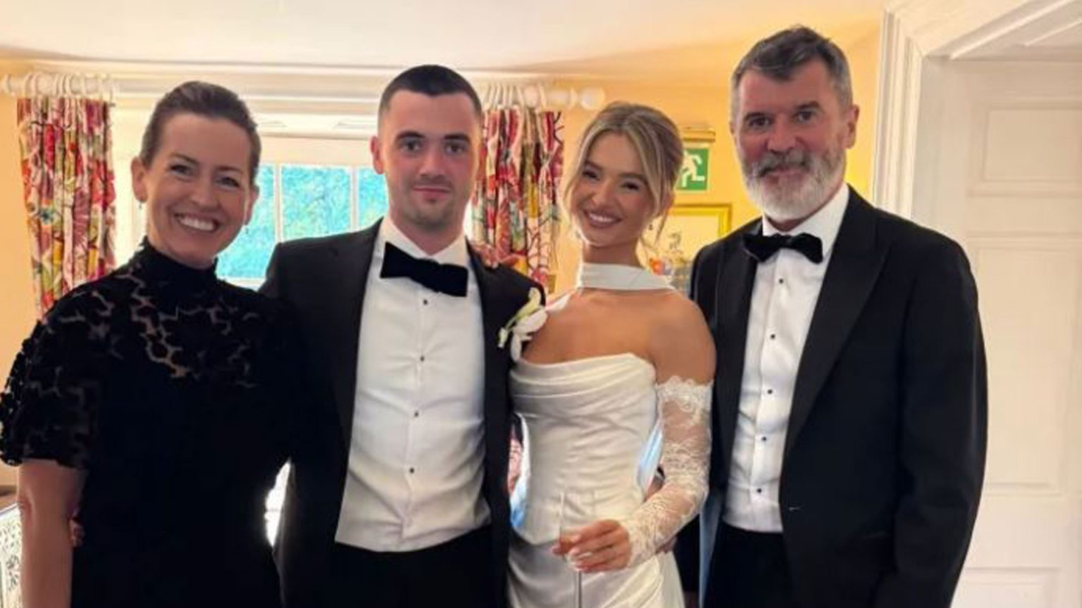 Roy Keane’s rarely-seen lookalike son marries glamorous partner as football legends send heartwarming well wishes