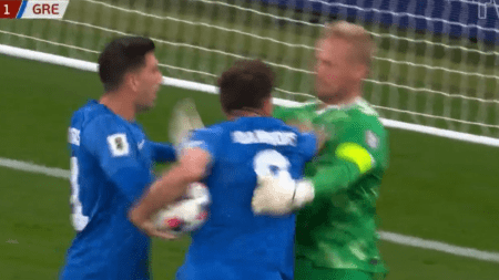 Shock moment Celtic hero Kasper Schmeichel sparks heated Denmark vs Greece bust-up as he gives Scotland helping hand Shock moment Celtic hero Kasper Schmeichel sparks heated Denmark vs Greece bust-up as he gives Scotland helping hand