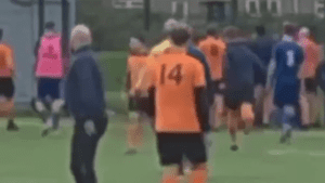 Shocking moment Scots football match abandoned after player ‘kicked & punched’ as cops launch ‘assault’ probe