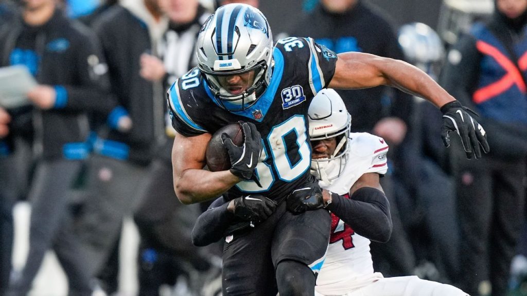 Source: Panthers RB Hubbard not expected to play vs. Dolphins