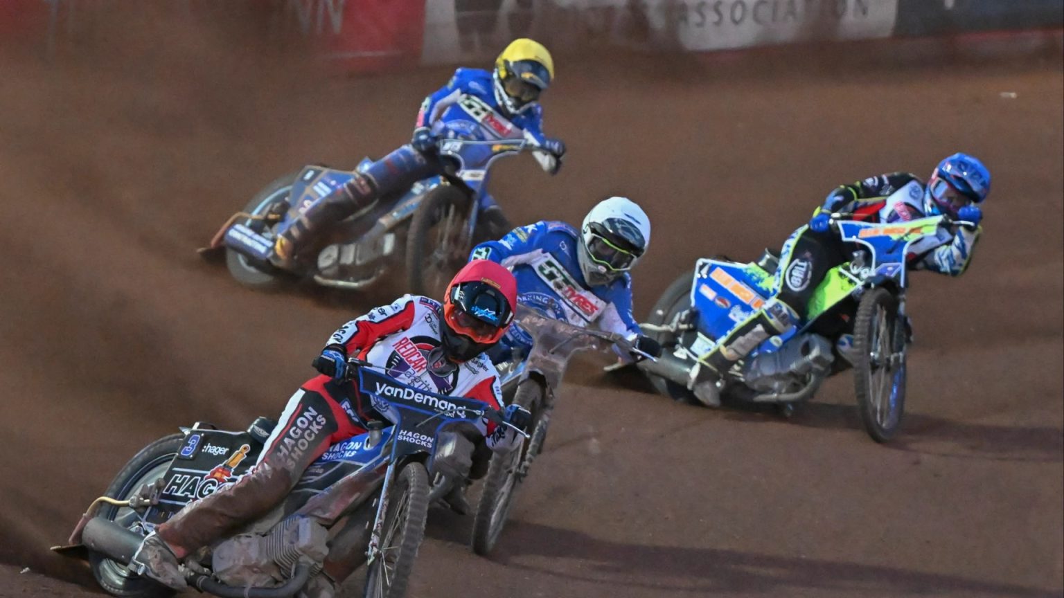 Three fans injured as out-of-control bike flies over fence and into the crowd after horror crash at speedway semi-final