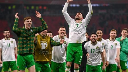 Celtic star assists dramatic late winner to earn country’s place in World Cup play-offs
