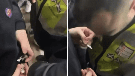 Cops launch probe after steward filmed ‘taking drugs’ at Hibs vs Rangers match Cops launch probe after steward filmed ‘taking drugs’ at Hibs vs Rangers match