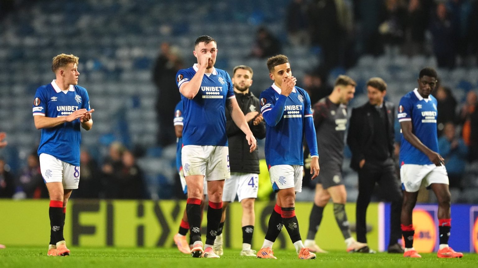 Danny Rohl’s men stay bottom of Europa League table after Ibrox defeat