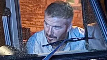 David Beckham celebrates knighthood at posh pub party with £55 bottles of bubbly and a song from son Cruz