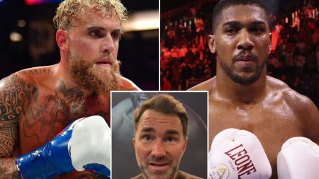 Eddie Hearn defends Anthony Joshua vs Jake Paul amid safety concerns and reveals fight is ’50-50′ with talks to continue