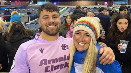 Incredible full circle moment as Scotland ace makes debut after TV pundit mum did shoot at Murrayfield while pregnant Incredible full circle moment as Scotland ace makes debut after TV pundit mum did shoot at Murrayfield while pregnant