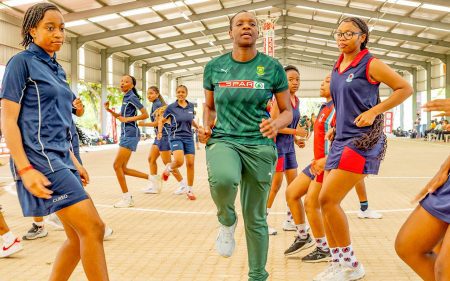 Jenny van Dyk and the Spar Proteas Give Back at Enthusiastic Mbombela Clinic Jenny van Dyk and the Spar Proteas Give Back at Enthusiastic Mbombela Clinic