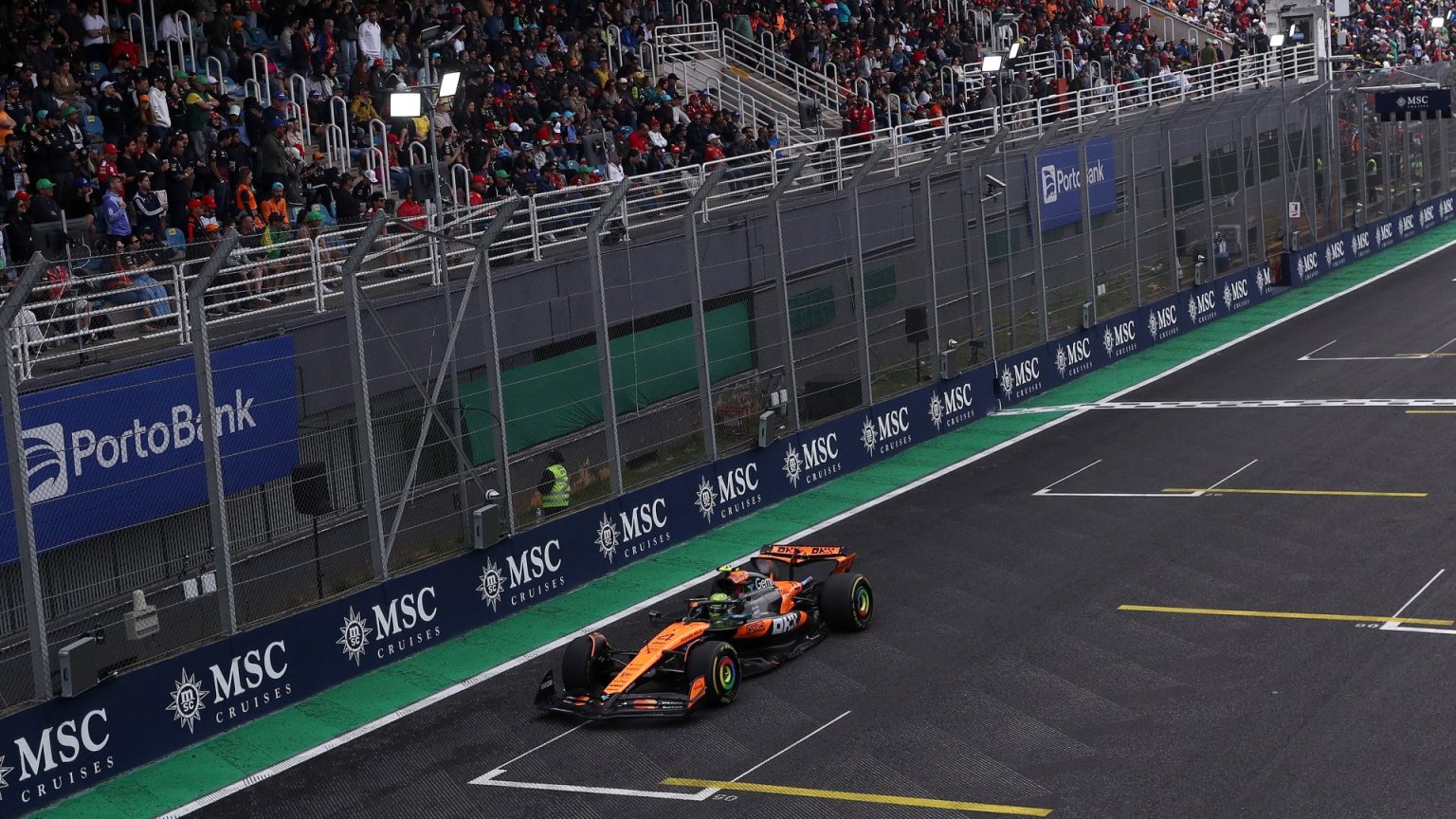 Lando Norris extends F1 title race lead at Sao Paulo GP but Max Verstappen steals show after starting from pit lane