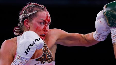 Molly McCann leaves former model Ebonie Cotton covered in blood in brutal victory after switching to boxing from UFC