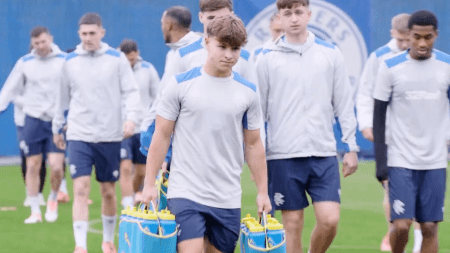 Rangers fans spot new face at first team training as 15-year old wonderkid follows in Billy Gilmour’s footsteps