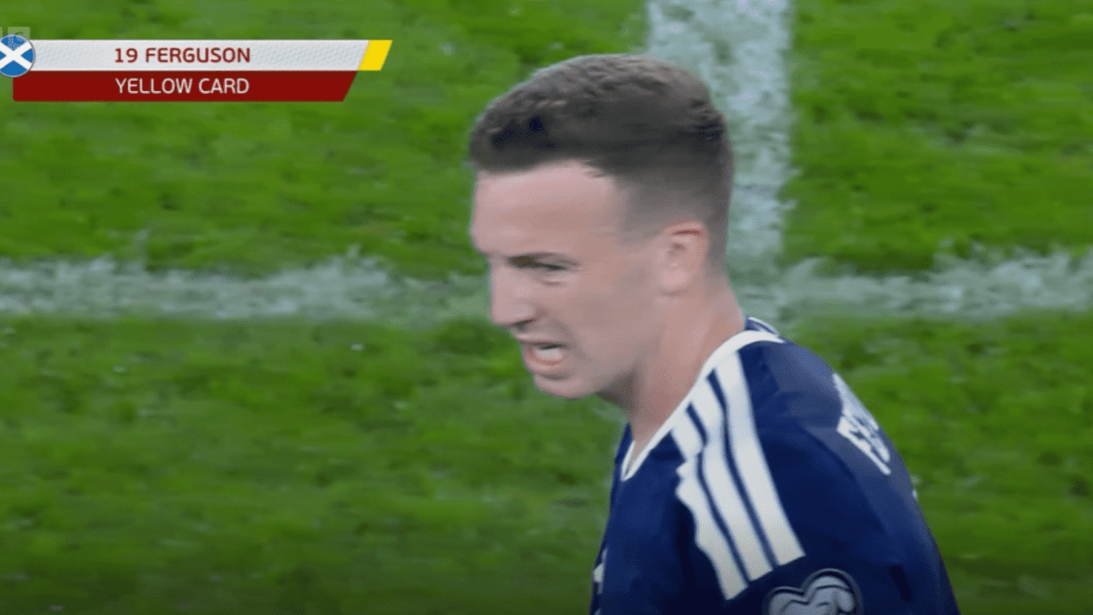 Scotland fans left puzzled by bizarre yellow card mishap as Ferguson ‘booked TWICE’ but stays on the pitch vs Greece