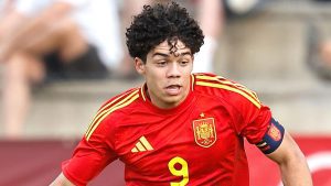 Son of five-time Champions League winner, 37, makes Youth League debut for Real Madrid as proud dad watches on