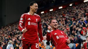 Szoboszlai sets up only goal with Alexander-Arnold-style delivery for Mac Allister