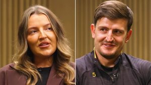 ‘That’s not very good’ – Harry Maguire stunned as sister Daisy tells him her ‘heart drops’ every time he gets the ball