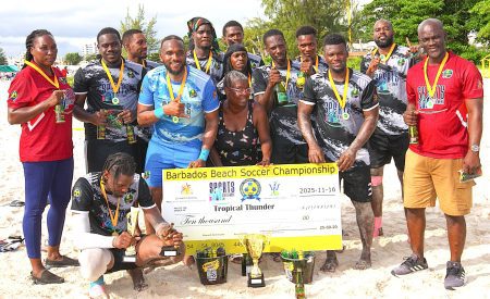 Tropical Thunder crowned Barbados Beach Soccer champions Tropical Thunder crowned Barbados Beach Soccer champions