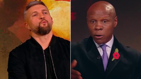 Watch moment Chris Eubank Sr furiously confronts Carl Froch over ‘consequences’ of son’s rematch with Conor Benn