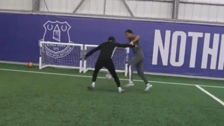 Watch moment Everton star humiliates aspiring footballer on TV as fans say ‘I just witnessed a murder’