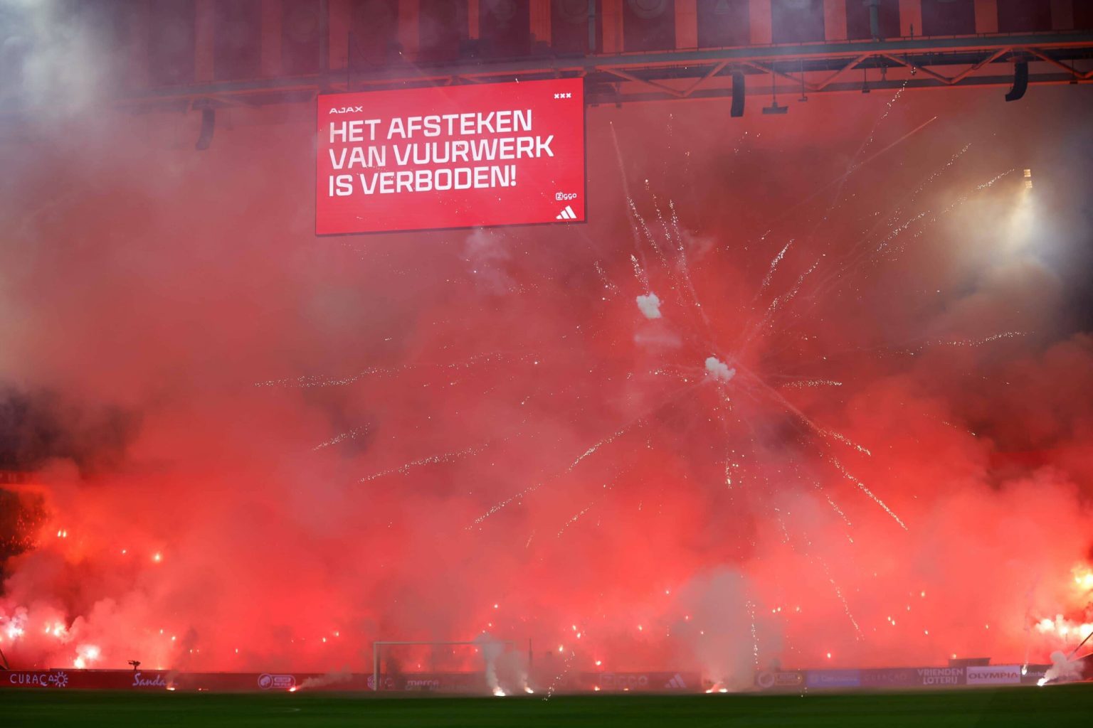 Ajax face heavy fine after fireworks force match to be abandoned