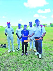 Berbice U13 player benefits from Cricket gear project