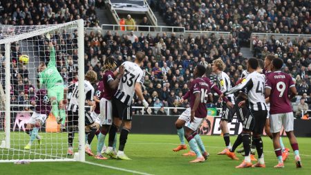 Bruno Guimaraes scores straight from a corner to lift Magpies