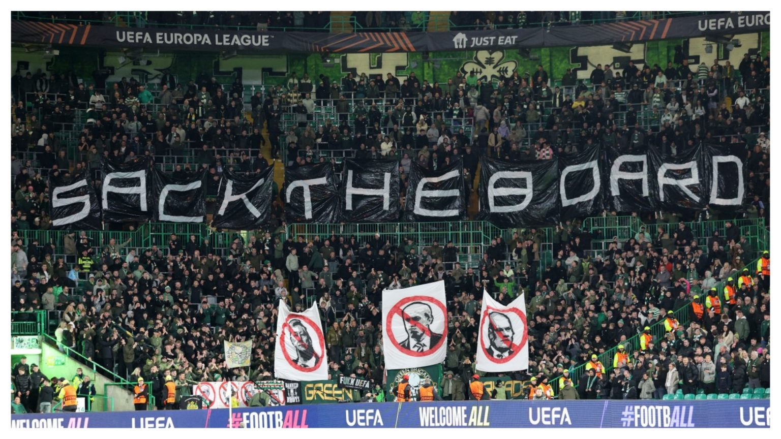 Celtic says police probing ‘threatening’ signs near board members’ homes