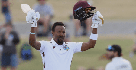 Hodge’s dogged century leads WI resistance against New Zealand Hodge’s dogged century leads WI resistance against New Zealand