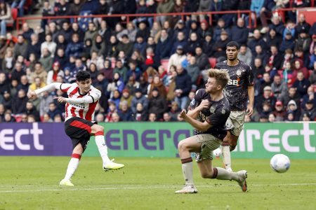 PSV ease past Volendam to retain six-point lead over Feyenoord