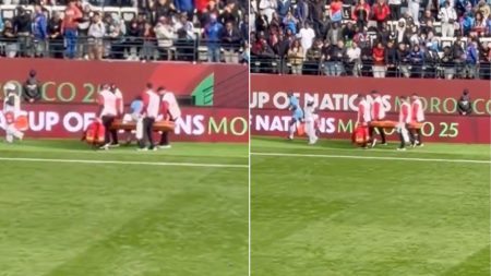 Watch Afcon star ‘rise like the Undertaker’ while being stretchered off pitch then casually jog back on