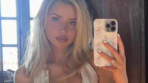 ‘World’s sexiest ice hockey star’ Mikayla Demaiter goes braless as she wears eye-popping dress