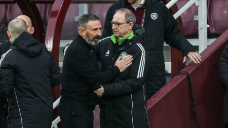 Celtic boss Martin O’Neill hits out at Derek McInnes as he labels Hearts manager ‘cynical’ over dugout bust-up row