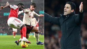 Gunners fail to topple reigning champions but still move six points clear at top of table