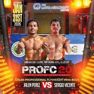 Jalen Perez headlines ProFC 20 International MMA Showdown on January 31 in Belize City